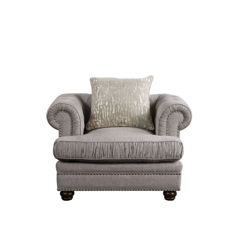 Gardenia - Chair - Gray Fabric - Grand Furniture GA