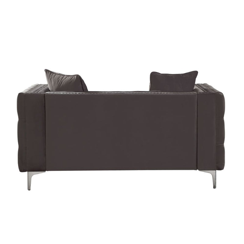 Gillian II - Loveseat - Dark Gray Velvet - Grand Furniture GA