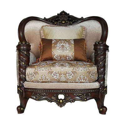 Devayne - Chair - Fabric & Dark Walnut - Grand Furniture GA