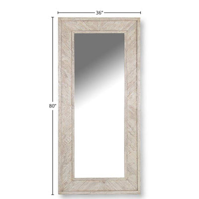 Crossings Monaco - Floor Mirror - Weathered Blanc