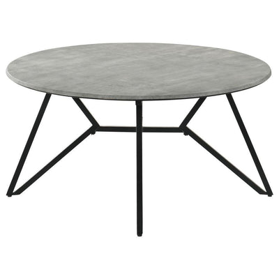 Hadi - Round Smart Top Coffee Table - Cement