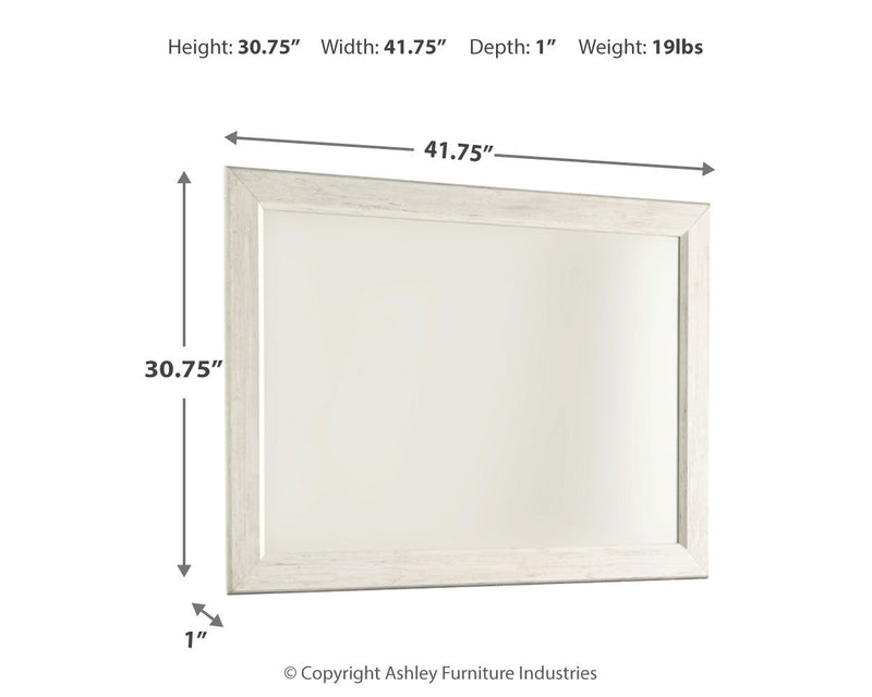 Willowton - Whitewash - Bedroom Mirror