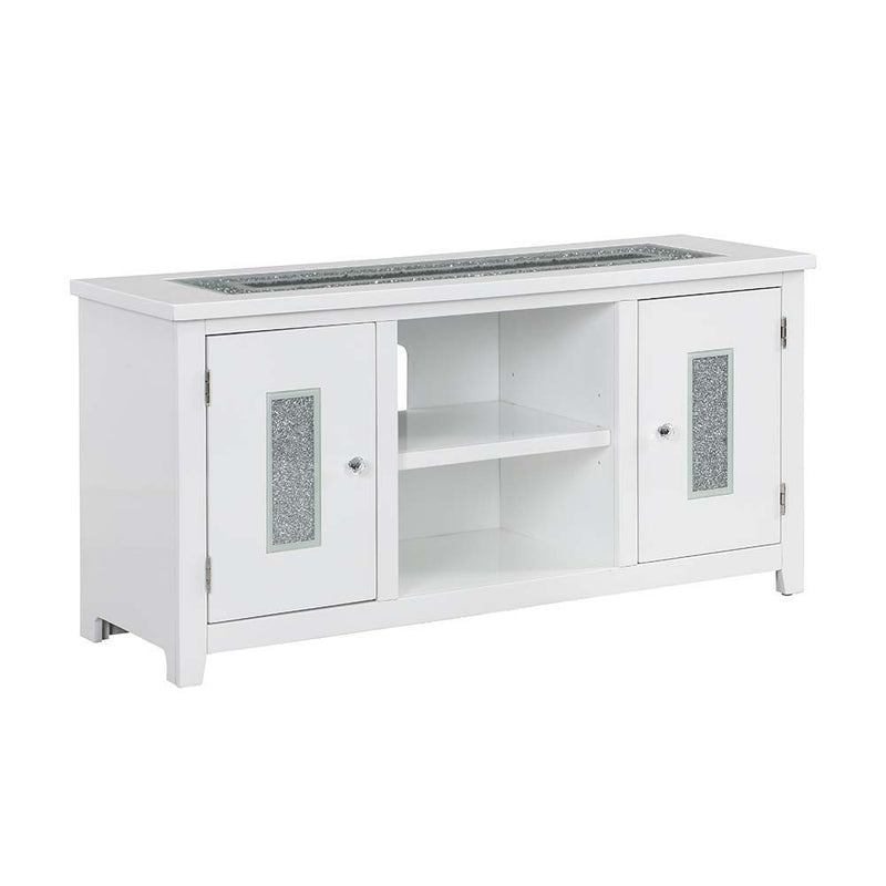 Elizaveta - TV Stand - White High Gloss Finish - Grand Furniture GA