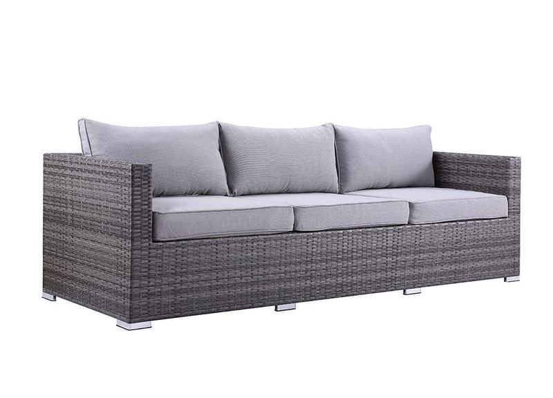 Sheffield - Patio Set - Gray Fabric & Gray Finish - Grand Furniture GA