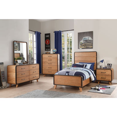 Carla - Chest - Oak & Black - Grand Furniture GA