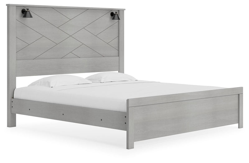 Cottonburg - Light Gray - King Panel Headboard