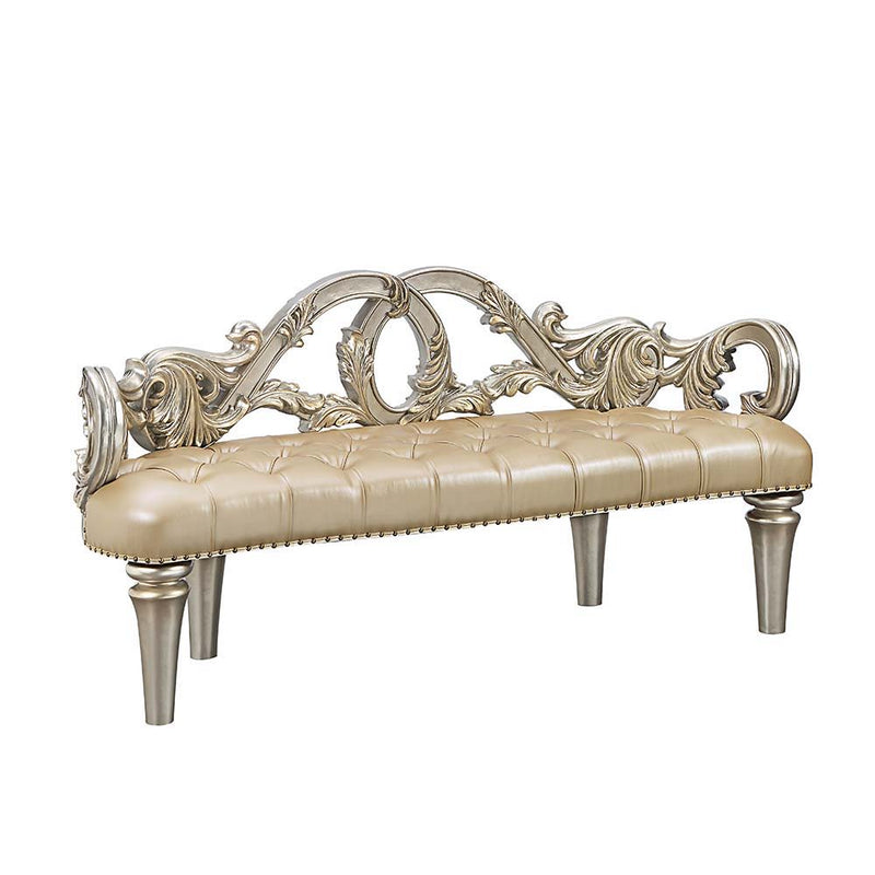 Danae - Bench - Champagne & Gold Finish - Grand Furniture GA