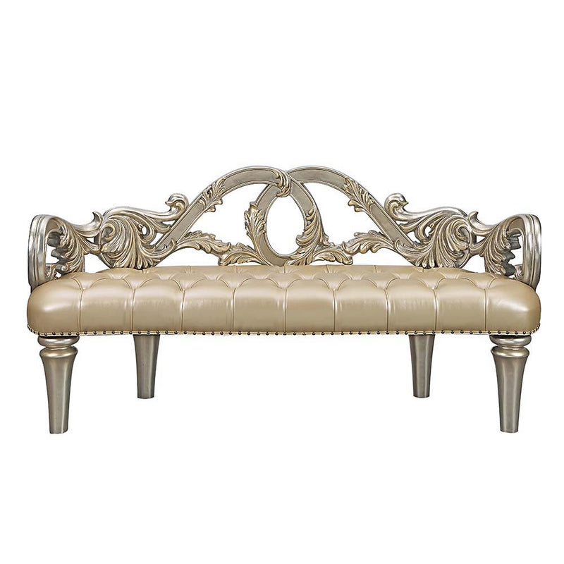 Danae - Bench - Champagne & Gold Finish - Grand Furniture GA