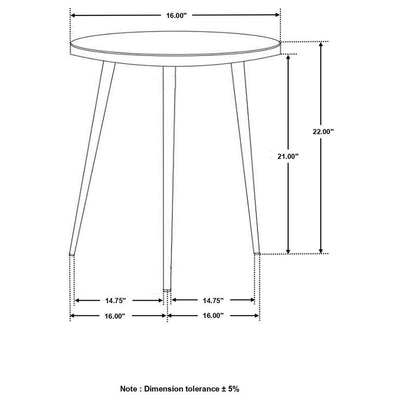 Acheson - Round Marble Top Side Table - White And Gold