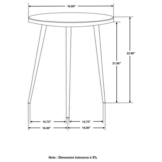 Acheson - Round Marble Top Side Table - White And Gold