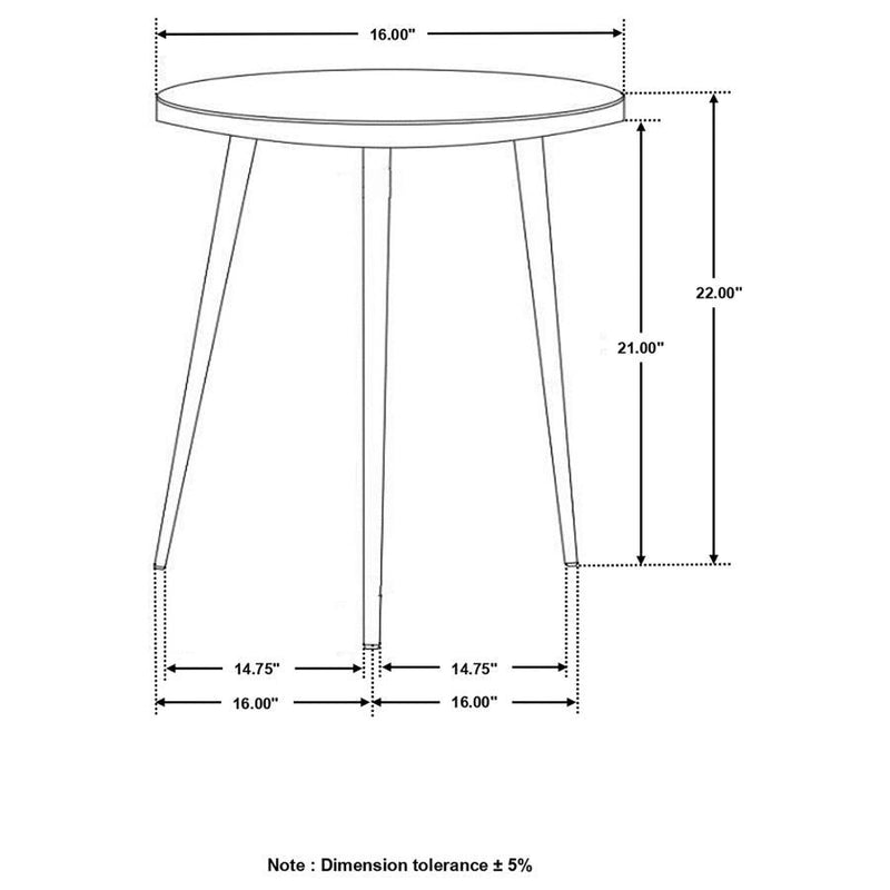 Acheson - Round Marble Top Side Table - White And Gold