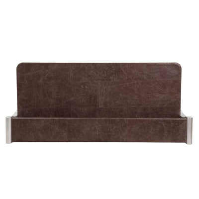 Brancaster - Desk - Retro Brown Top Grain Leather & Aluminum
