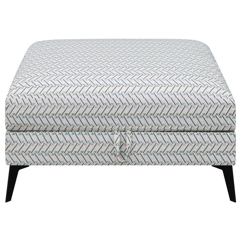 Clint - Square Upholstered Tufted Storage Ottoman - Aloe