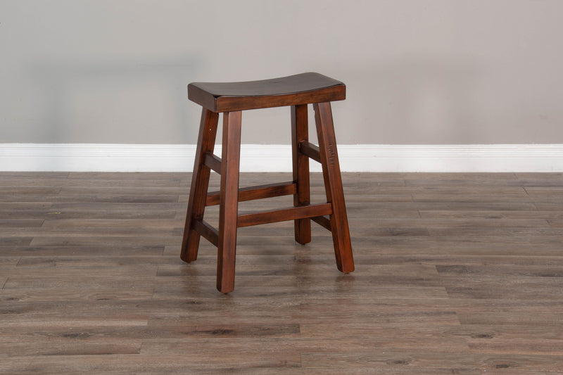 Santa Fe - Saddle Seat Stool With Wood Seat