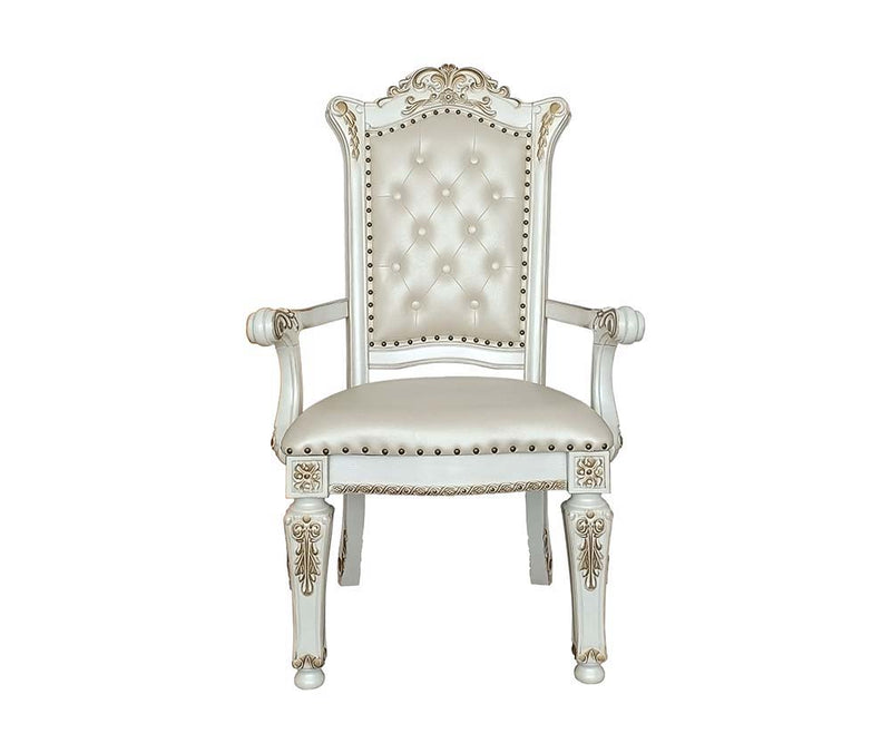 Vendom - Dining Chair (Set of 2) - PU & Antique Pearl Finish - Grand Furniture GA