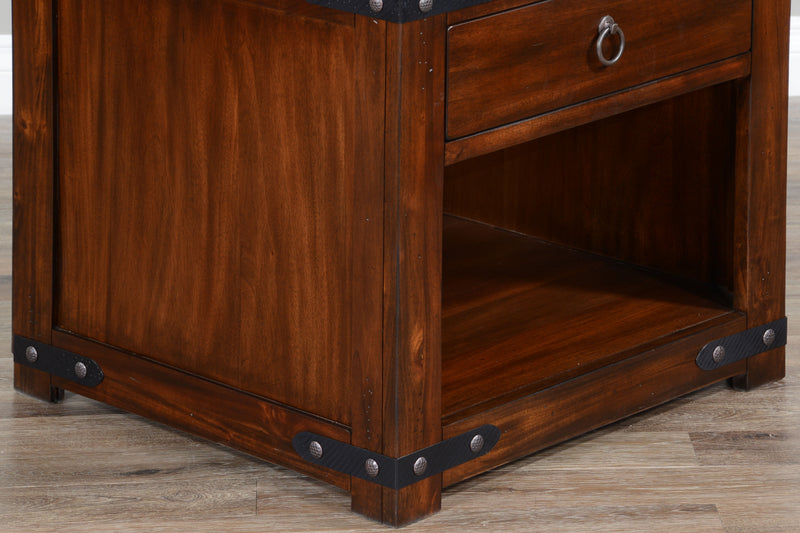 Santa Fe - 24" End Table - Dark Brown