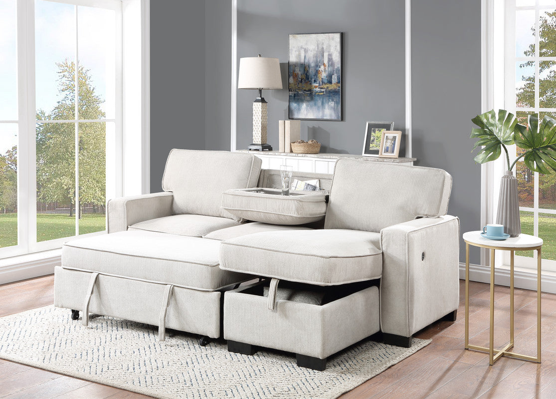 81353 sleeper sectional Beige