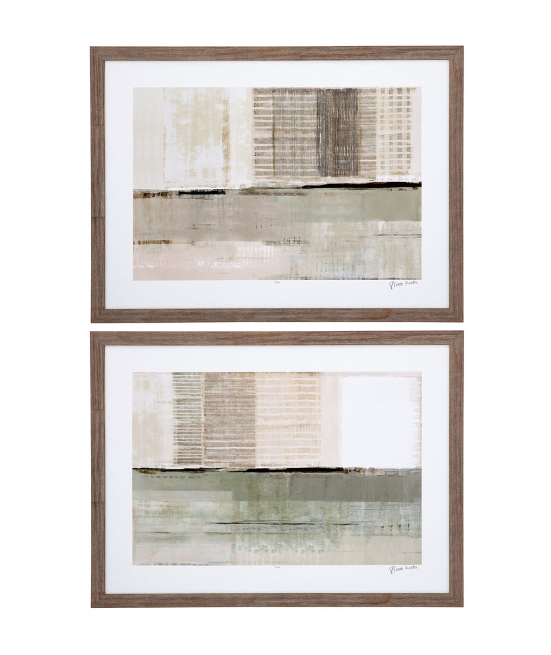 Across the Abstract Bay - Wall Decor (Set of 2) - Gray