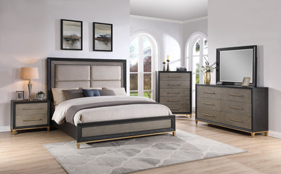 Payson - King Bed - Black & Gray