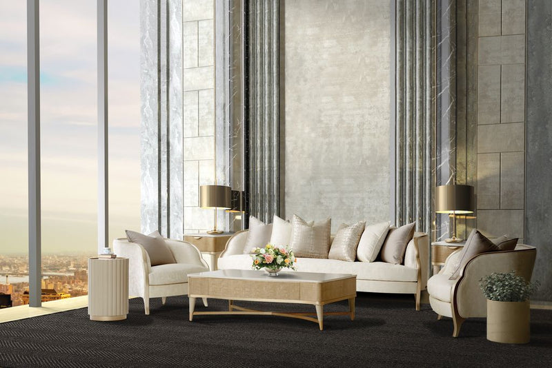 Malibu Crest - Rectangular Cocktail Table - Blush