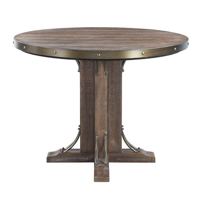 Raphaela - Counter Height Table - Weathered Cherry Finish - Grand Furniture GA