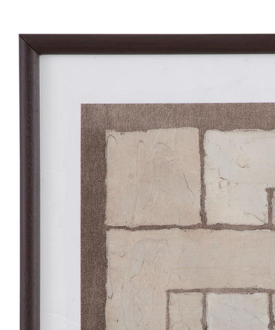 Knotted Tiles - I Framed Print - Brown