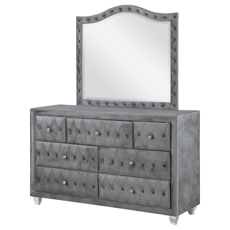 Deanna - 7-Drawer Rectangular Dresser With Mirror