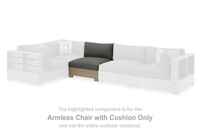 Citrine Park - Brown - Armless Chair W/Cushion