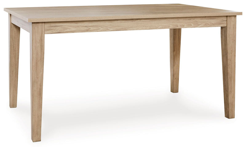 Gleanville - Light Brown - Rectangular Dining Room Table