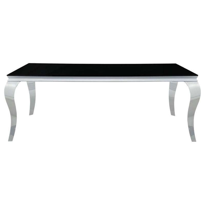 Carone - Rectangular Glass Top Dining Table