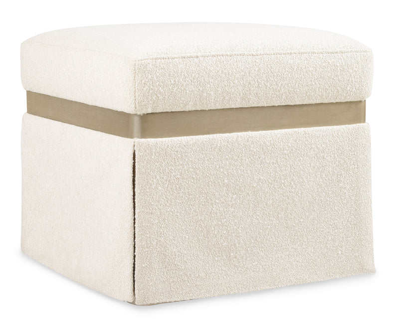 Melange - Dream Weaver Pouf - White