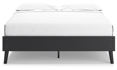 Charlang - Black / Gray - Queen Platform Bed