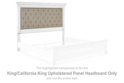 Kanwyn - Whitewash - King/Cal King Uph Panel Hdbd