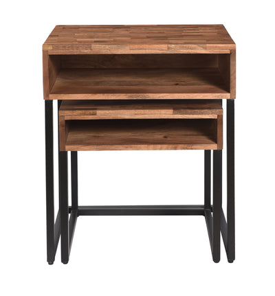 Carlin - Nesting Tables (Set of 2) - Baker’s Natural / Black