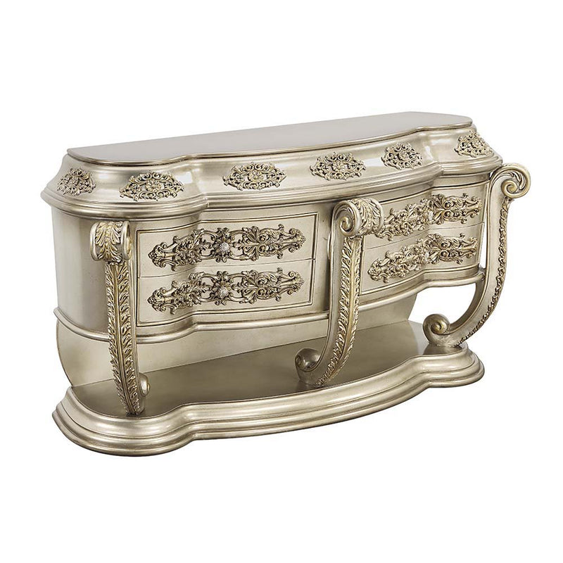 Danae - Server - Champagne & Gold Finish - Grand Furniture GA