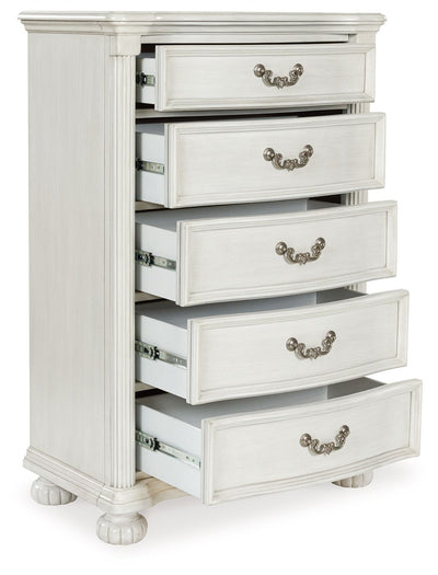 Montelaine - Antique White - Five Drawer Chest