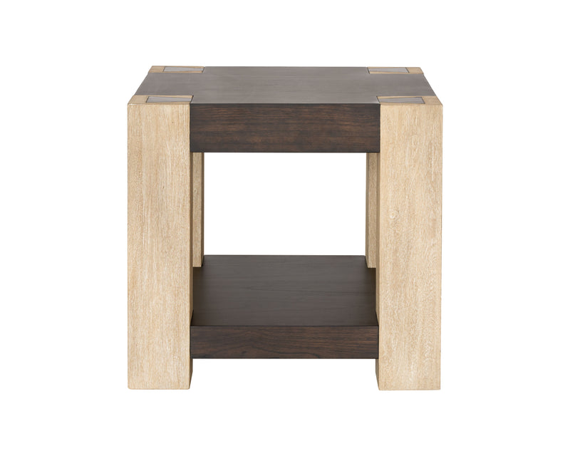 Harmony - End Table - Carbon Mindi / Blonde Acacia