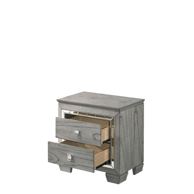 Antares - Nightstand - Light Gray Oak - Grand Furniture GA