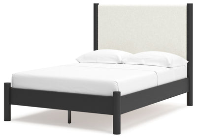 Cadmori - Upholstered Panel Bed