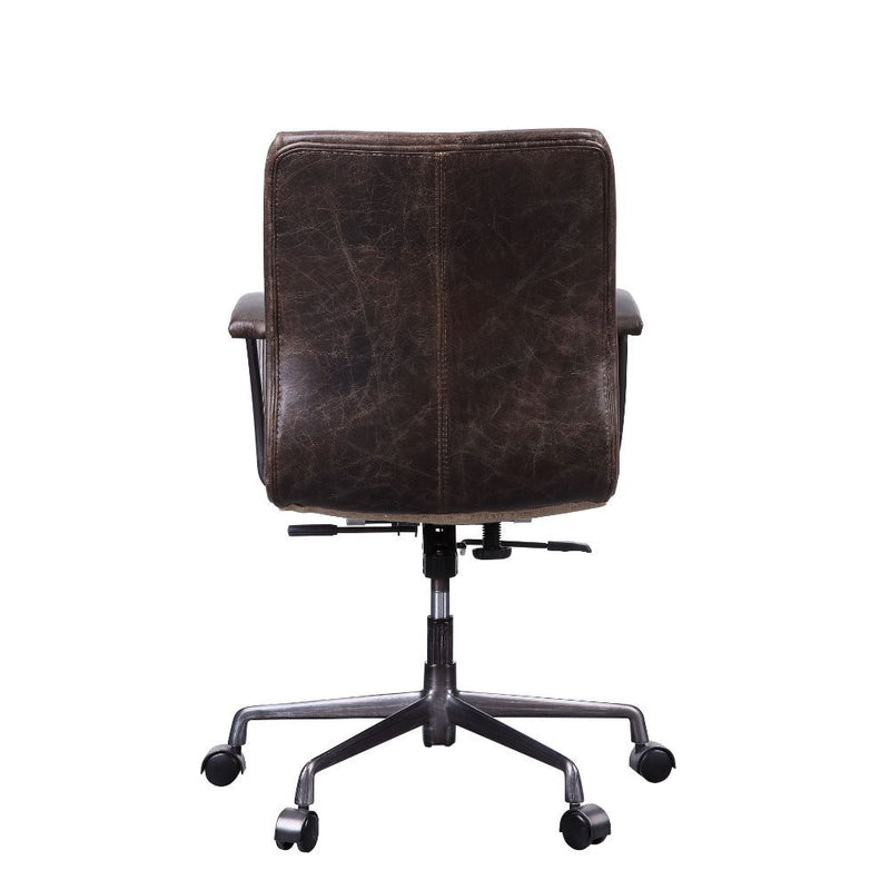 Zooey - Executive Office Chair - Distress Chocolate Top Grain Leather - Grand Furniture GA