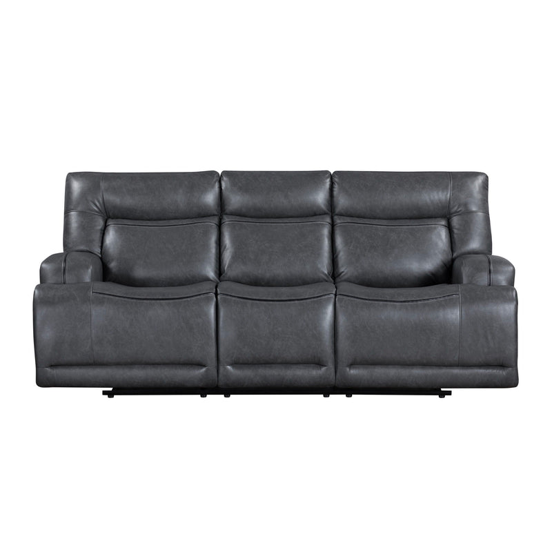 Titan - Sofa With Power Headrest & Footrest - Gray