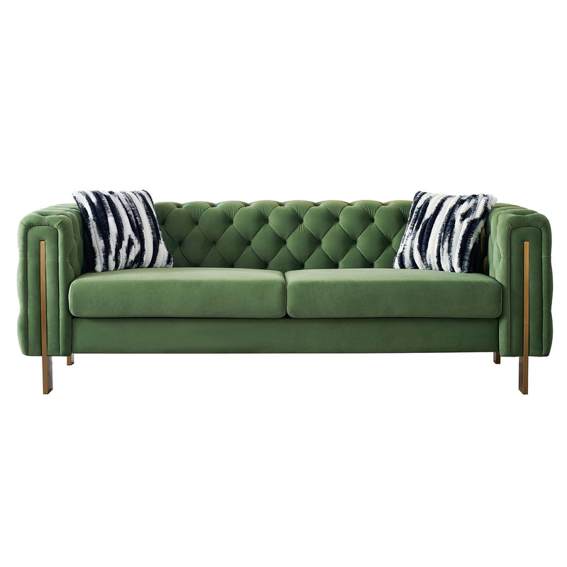 Chesterfield - Modern Tufted Velvet Living Room Sofa, 84.25&