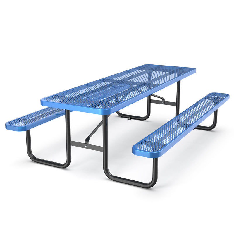 Expanded Metal Rectangular Picnic Table