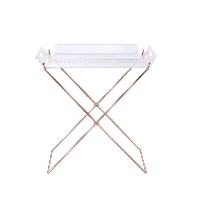 Cercie - Tray Table - Clear Acrylic & Copper - Grand Furniture GA