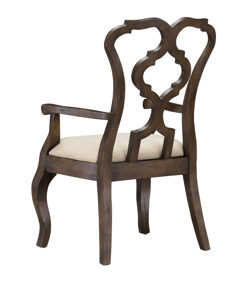 Chateau - Upholstered Dining Arm Chairs (Set of 2) - Brown