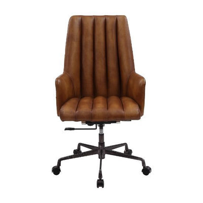 Salvol - Office Chair - Sahara Leather & Aluminum - Grand Furniture GA