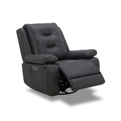 Caldwell - Power Swivel Glider Recliner - Tahoe Charcoal