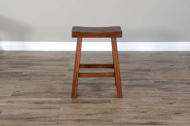 Tuscany - Saddle Seat Stool With Wood Seat