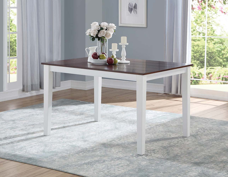 Green Leigh - Dining Table - White & Walnut - Grand Furniture GA