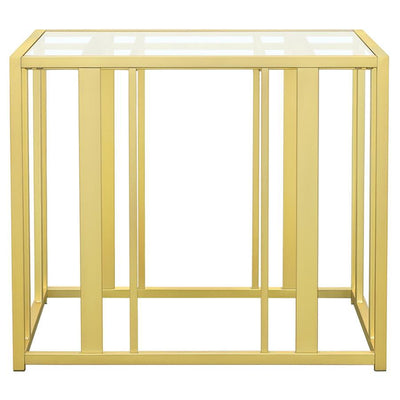 Adri - Rectangular Glass Top Side End Table